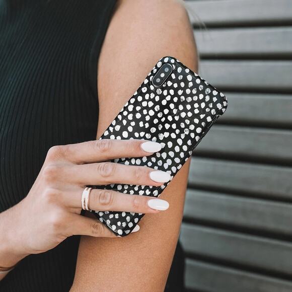 Burga Night Sky iPhone Snap Case 11 Pro Max NWT Black White Stars Dots - Picture 2 of 8